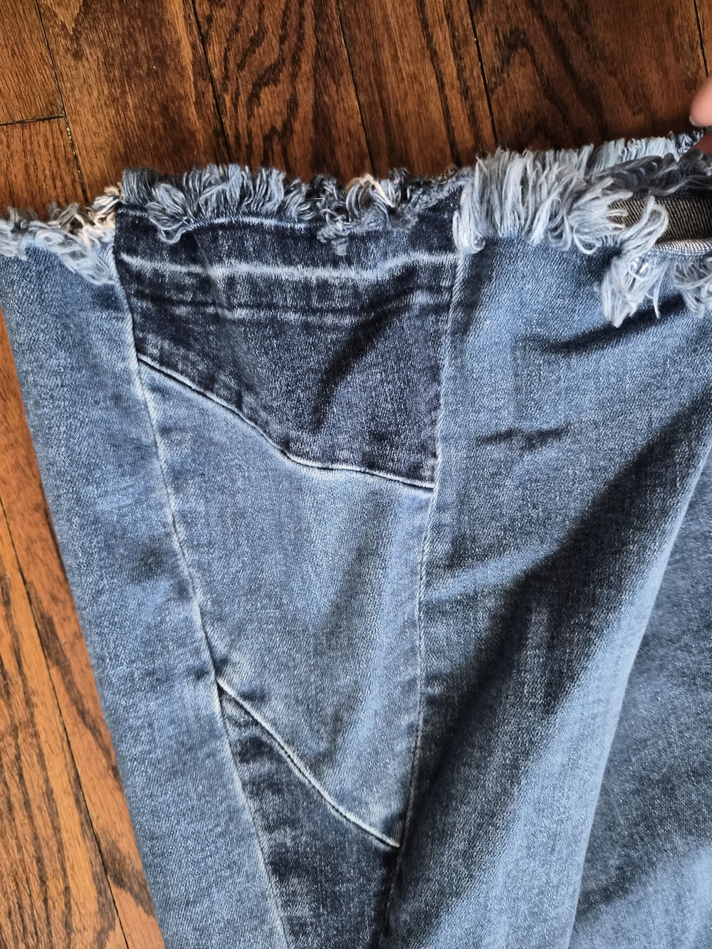 Altered State Flare Jeans Size 28 Distressed Bell Bottom Raw Hem Stretch Denim - Picture 7 of 9